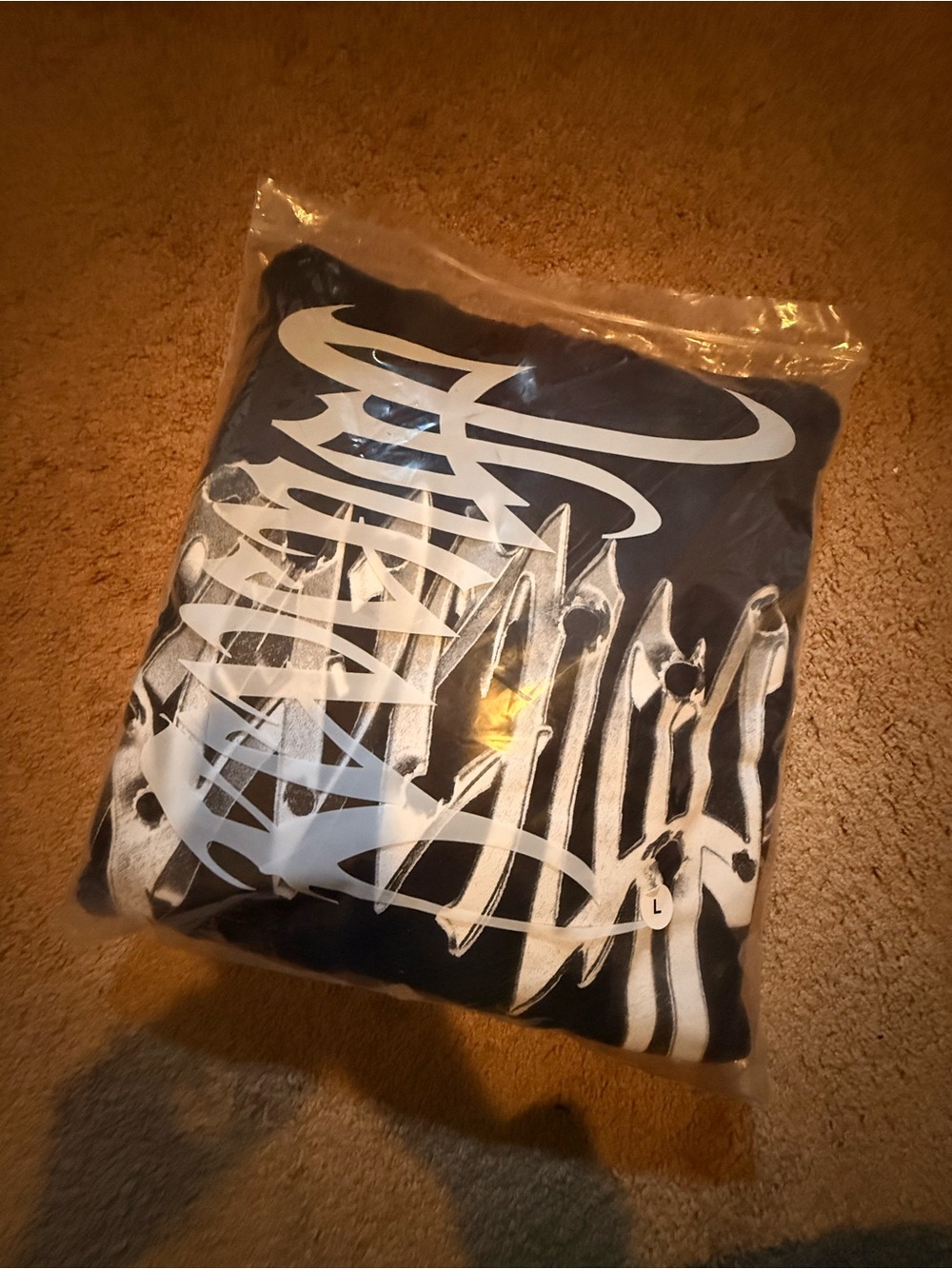 Revenge Official Bullet Holes Black Hoodie with Silver Calligraphy Print